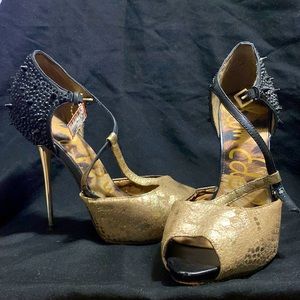 Sam Edelman Scarlett Spiked T-Strap Heels